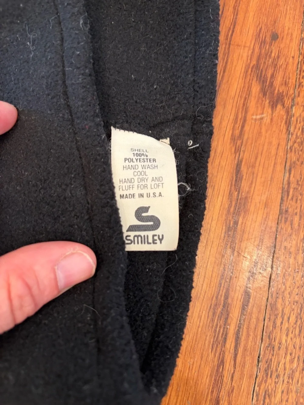 Smiley Black Fleece Headband
